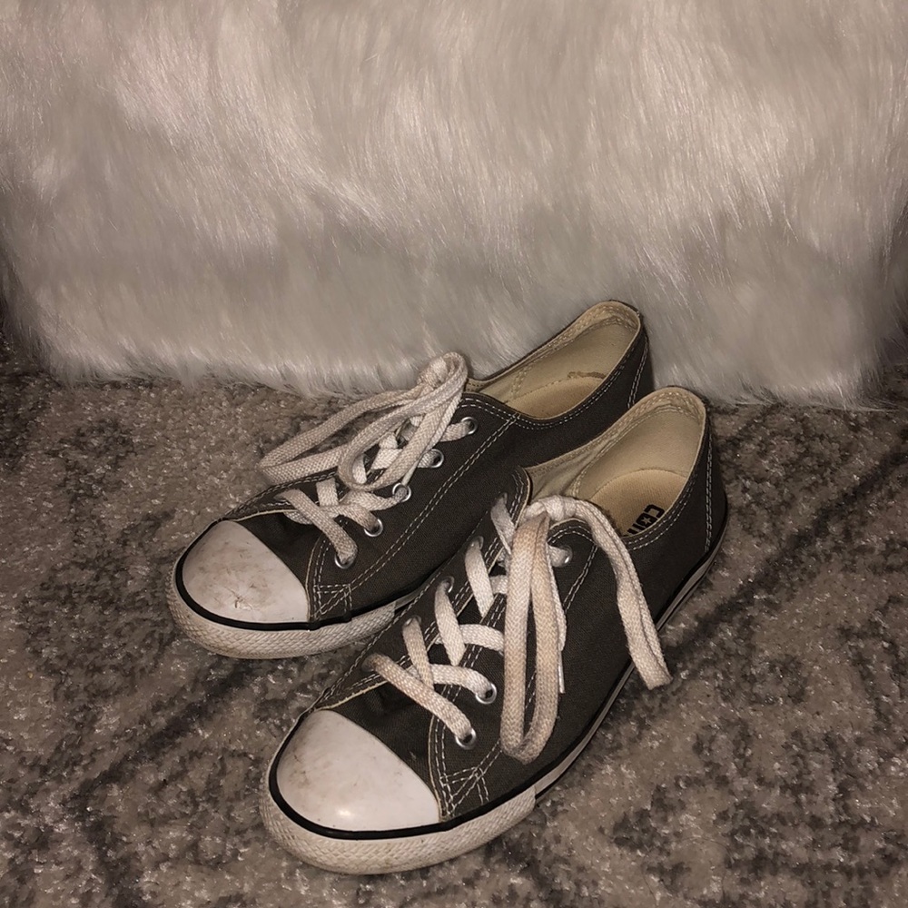 💕Gray Converse All Star Low Tops